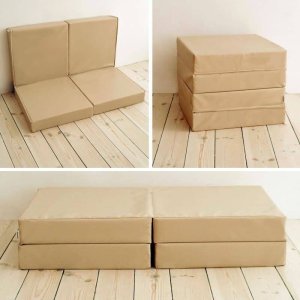 Małpiszon Składany materac pod drabinkę gimnastyczną 100x100x10 cm Kometa beżowy 7