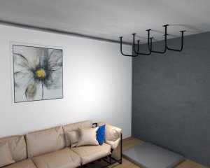 Małpiszon Drążek do podciągania sufitowy 60 x 40 cm turkusowy Małpiszon 12