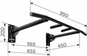 Małpiszon Drążek do podciągania przyścienny Action Małpiszon biały 3