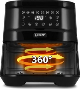Frytkownica beztłuszczowa Yoer 4w1 Frytkownica BEZTŁUSZCZOWA Piekarnik GRILL Suszarka do grzybów, owoców, warzyw YOER 1700W + WI-FI - YOER Crispo AF01BK 9