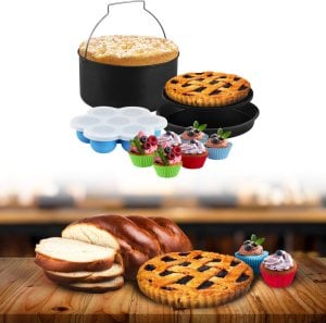 Frytkownica beztłuszczowa Yoer 4w1 Frytkownica BEZTŁUSZCZOWA Piekarnik GRILL Suszarka do grzybów, owoców, warzyw YOER 1700W + WI-FI - YOER Crispo AF01BK 10