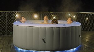 Jacuzzi ogrodowe MSpa Basen z hydromasażem dmuchane 4 osoby Glow MSpa Bąbelki 6