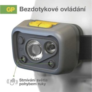 Latarka GP Latarka czołowa z czujnikiem ruchu 375lm, 110m, 4 tryby - GP DISCOVERY CHW54 12