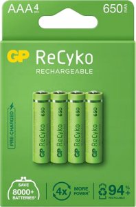GP Akumulator ReCyko AAA / R03 650mAh 4 szt. 2