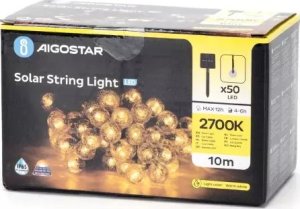 Aigostar  Girlanda solarna małe kulki 1,5 cm łańcuch ozdobny 50 perełek10 metrów mleczna Girlanda solarna małe kulki 1,5 cm łańcuch ozdobny 50 perełek10 metrów 11