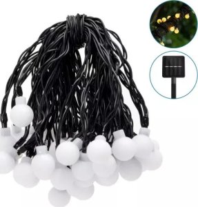 Aigostar  Girlanda solarna małe kulki 1,5 cm łańcuch ozdobny 50 perełek10 metrów mleczna Girlanda solarna małe kulki 1,5 cm łańcuch ozdobny 50 perełek10 metrów 5
