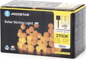 Aigostar  Girlanda solarna małe kulki 1,5 cm łańcuch ozdobny 50 perełek10 metrów mleczna Girlanda solarna małe kulki 1,5 cm łańcuch ozdobny 50 perełek10 metrów 9