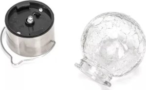 Aigostar  Szklana kulka zawieszana fi 5 cm lampka solarna chłodna z uchwytem Szklana kulka zawieszana fi 5 cm lampka solarna chłodna z uchwytem 3