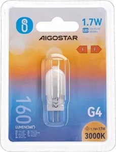 Aigostar  Żarówka diodowa SMD LED G4 1,7W biała ciepła 12V/160LM AC/DC Żarówka diodowa SMD LED G4 1,7W biała ciepła 12V/160LM AC/DC 4