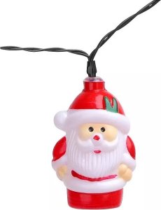 Aigostar  Mikołaje sznur 10 lampek solarnych 2m łańcuch na choinkę przed dom Mikołaje sznur 10 lampek solarnych 2m łańcuch na choinkę przed dom 4