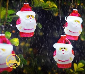 Aigostar  Mikołaje sznur 10 lampek solarnych 2m łańcuch na choinkę przed dom Mikołaje sznur 10 lampek solarnych 2m łańcuch na choinkę przed dom 5