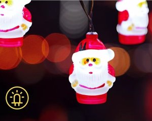 Aigostar  Mikołaje sznur 10 lampek solarnych 2m łańcuch na choinkę przed dom Mikołaje sznur 10 lampek solarnych 2m łańcuch na choinkę przed dom 6