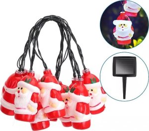 Aigostar  Mikołaje sznur 10 lampek solarnych 2m łańcuch na choinkę przed dom Mikołaje sznur 10 lampek solarnych 2m łańcuch na choinkę przed dom 7