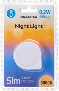 Lampka wtykowa do gniazdka Aigostar  Lampka nocna Q LED okrągła wtykana do gniazdka z czujnikiem zmierzchu Lampka nocna Q LED okrągła wtykana do gniazdka z czujnikiem zmierzchu 5