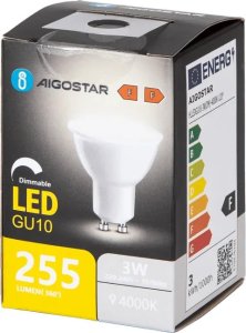 Aigostar  LED GU10 3W 4000K z możliwością ściemniania LED GU10 3W 4000K z możliwością ściemniania 1