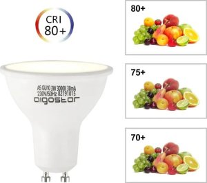 Aigostar  Żarówka reflektorek halogen LED GU10 3W/230V biały ciepły fi50mm Żarówka reflektorek halogen LED GU10 3W/230V biały ciepły fi50mm 3