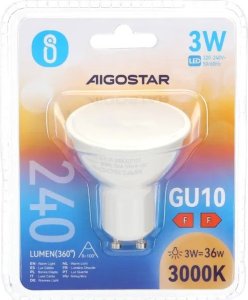 Aigostar  Żarówka reflektorek halogen LED GU10 3W/230V biały ciepły fi50mm Żarówka reflektorek halogen LED GU10 3W/230V biały ciepły fi50mm 4