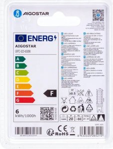 Aigostar  Żarówka LED G9 5,5W Koraliki Lampowe LED G9 5,5W 6