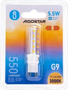 Aigostar  Żarówka LED G9 5,5W Koraliki Lampowe LED G9 5,5W 5