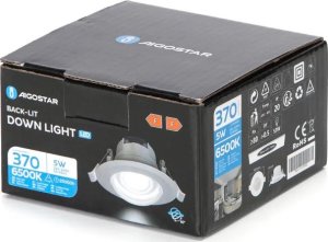 Aigostar  Podtynkowy okrągły downlight LED z regulowanym kątem 5W Światło Podtynkowy okrągły downlight LED z regulowanym kątem 5W Światło 8