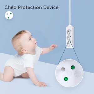 Aigostar  Listwa zasilająca na 3 gniazda typu francuskiego bez przełącznika Listwa zasilająca na 3 gniazda typu francuskiego bez przełącznika 3