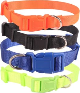 Nobleza PLAIN IMITATION NYLON DOG COLLAR W1.0*L20-30CM ORANGE/BLACK/BLUE/GREEN PLAIN IMITATION NYLON DOG COLLAR W1.0*L20-30CM ORANGE/BLACK/BLUE/GREEN 1