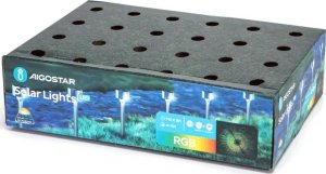 Aigostar  Ambientowa lampa ogrodowa solarna LED ze stali nierdzewnej Ambientowa lampa ogrodowa solarna LED ze stali nierdzewnej 5