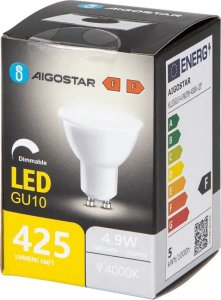 Aigostar  Żarówka LED GU10 4.9W 4000K z możliwością ściemniania LED GU10 4.9W 4000K z możliwością ściemniania 1