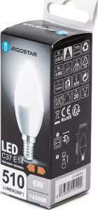 Aigostar  Żarówka LED C37 E14 6W 6500K LED C37 E14 6W 6500K 1