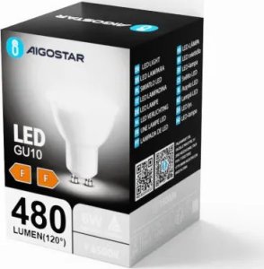 Aigostar  Żarówka LED GU10 6W 6500K zimna LED GU10 6W 6500K 1