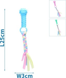Nobleza Zabawka z bawełnianego sznura z kością z TPR dla psa Zabawka z bawełnianego sznura z kością z TPR dla psa 1