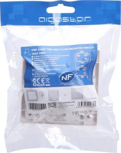 Aigostar  Łącznik pojedynczy dwubiegunowy typu francuskiego biały Łącznik pojedynczy dwubiegunowy typu francuskiego biały 4