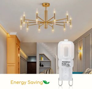 Aigostar  Koraliki Lampowe LED Mleczna Biel G9 2W 2 szt. ciepła Koraliki Lampowe LED Mleczna Biel G9 2W 2 szt. 3