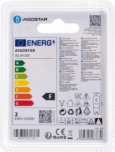 Aigostar  Koraliki Lampowe LED Mleczna Biel G9 2W 2 szt. ciepła Koraliki Lampowe LED Mleczna Biel G9 2W 2 szt. 5