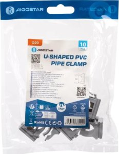 Aigostar  Zacisk do rur z PVC w kształcie litery U,  20 mm Zacisk do rur z PVC w kształcie litery U,  20 mm 4