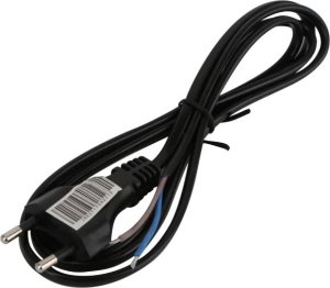 Aigostar  Kabel zasilający 2x0.75m 1,5 m czarny Kabel zasilający 2x0.75m 1,5 m czarny 1