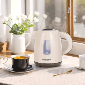 Czajnik Aigostar  Plastikowy czajnik elektryczny o mocy 2200 W i pojemności 1,2 l Plastikowy czajnik elektryczny o mocy 2200 W i pojemności 1,2 l 3