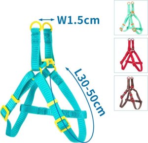 Nobleza Szelki W1.5*L30-50CM RED/BROWN/BLUE/GREEN COLOURED NYLON DOG HARNESS W1.5*L30-50CM RED/BROWN/BLUE/GREEN 1