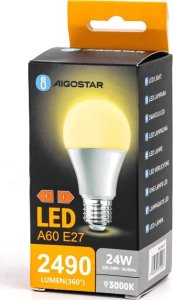 Aigostar  Żarówka diodowa LED A60 E27 24W 3000k Żarówka diodowa LED A60 E27 24W 3000k 1