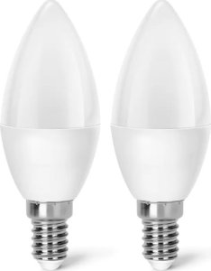 Aigostar  Żarówka diodowa świeczka LED C37 E14 4.9W 2 szt. ciepła Żarówka diodowa świeczka LED C37 E14 4.9W 2 szt. ciepła 1