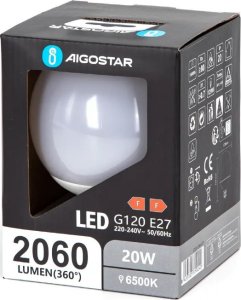 Aigostar  Zarówka diodowa LED G120 E27 20W 6500k Zarówka diodowa LED G120 E27 20W 6500k 5