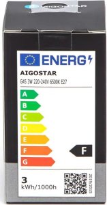 Aigostar  Żarówka diodowa kulka LED G45 E27 3W 6500K Żarówka diodowa kulka LED G45 E27 3W 6500K 6