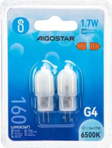 Aigostar  Żarówka diodowa LED Mleczna Biel G4 1.7W 2 szt. Żarówka diodowa LED Mleczna Biel G4 1.7W 2 szt. 2