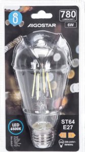 Aigostar  Żarówka LED Filament Przezroczysta ST64 E27 6W Żarówka LED Filament Przezroczysta ST64 E27 6W 7