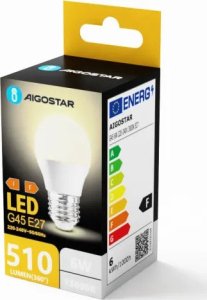 Aigostar  Żarówka diodowa kulka LED G45 E27 6W 3000K Żarówka diodowa kulka LED G45 E27 6W 3000K 2