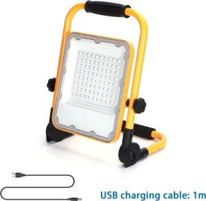 Aigostar  Przenośna lampa robocza halogen LED Ładowalny z usb reflektor 50W/5V Przenośna lampa robocza halogen LED Ładowalny z usb reflektor 50W/5V 2