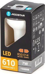 Aigostar  Żarówka diodowa skupiona LED R50 E14 7W 3000k 610lm biała ciepła Żarówka diodowa skupiona LED R50 E14 7W 3000k 610lm biała ciepła 1