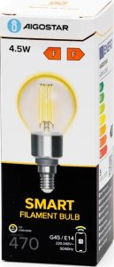 Aigostar  Inteligentna żarówka WB G45 E14 Wi-Fi Przezroczysta Inteligentna żarówka WB G45 E14 Wi-Fi Przezroczysta 4