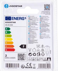 Aigostar  Żarówka diodowa LED G4 1,7W zimna Żarówka diodowa LED G4 1,7W 6