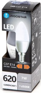Aigostar  Żrówka diodowa świeczka LED C37 E14 7W 6500K Żrówka diodowa świeczka LED C37 E14 7W 6500K 5